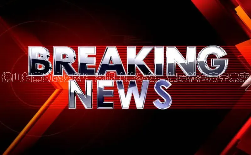 佛山扫黄动态更新：紧跟政策步伐，保障社会安宁未来